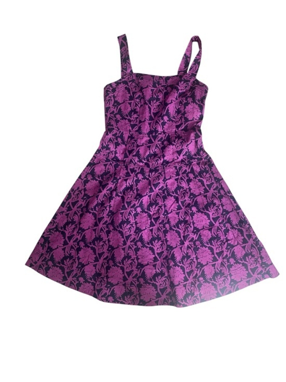 Tory Burch Purple Floral Strap Midi Dress